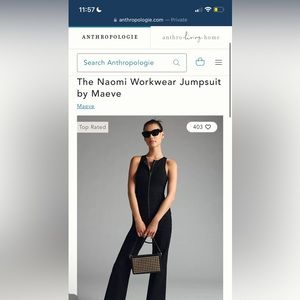 Anthropologie black jumpsuit